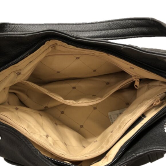 Roma Leather -Dual Zipper Moto Leather Concealment Tote 7008 SURVIVAL KIT! - Picture 7 of 7